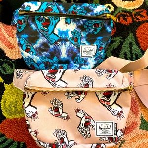 Set of 2 Herschel x Santa Cruz Fanny pack crossbody bag NWOT